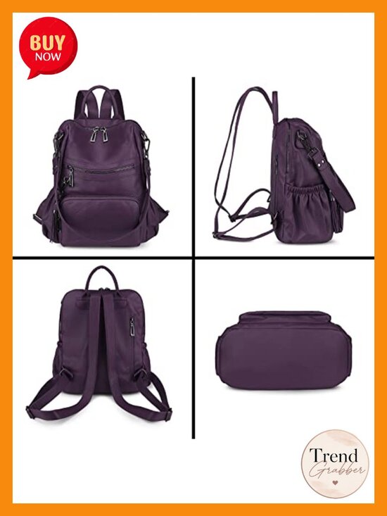 Vegan Leather Tassel Travel Backpack Purse Women Convertible Shoulder Bag main image 6